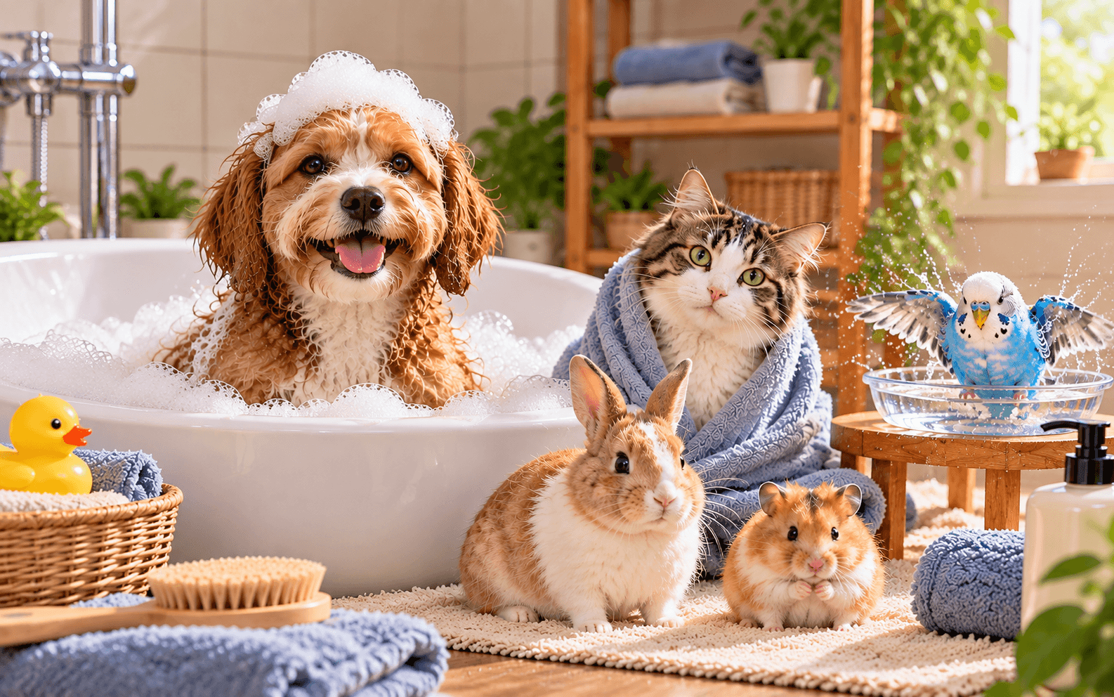 هر چند وقت یک‌بار باید حیوانات خانگی را حمام کنیم؟