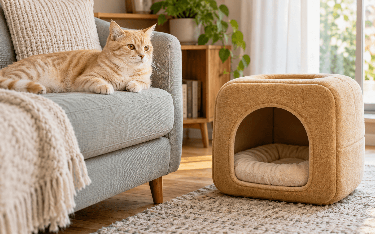چرا گربه در جای خواب جدیدش نمیخوابد؟